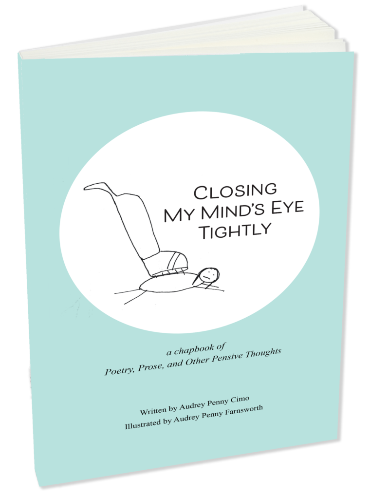 audrey penny cimo author book cover closing my minds eye tightly